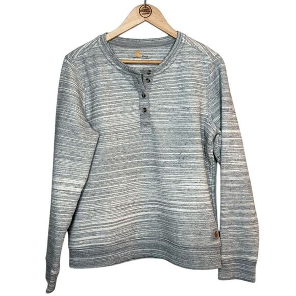 Carhartt Tops - Carhartt Women’s Clarksburg Henley Heavyweight Sweatshirt Gray Size Medium